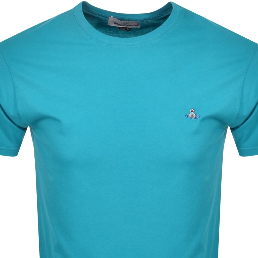Alternative Image for ProductVivienne Westwood Small Orb Logo T Shirt Blue2